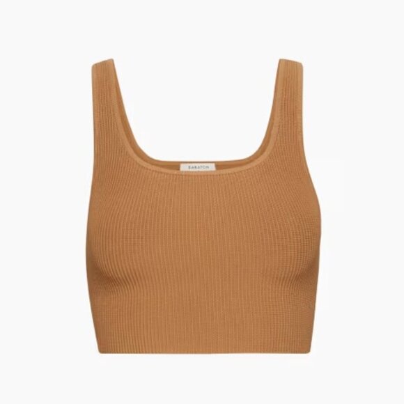 Babaton Sculpt Knit Squareneck Cropped Tank - Constant Camel - Picture 1 of 5
